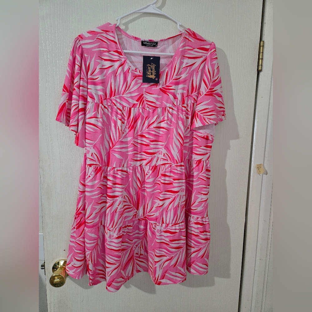 1X HEIMISH USA Pink, Red and White Top.